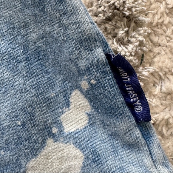 Disney World Parks Disneyland Spirit Jersey blue Denim Bleach splatter XL NEW - Picture 2 of 10